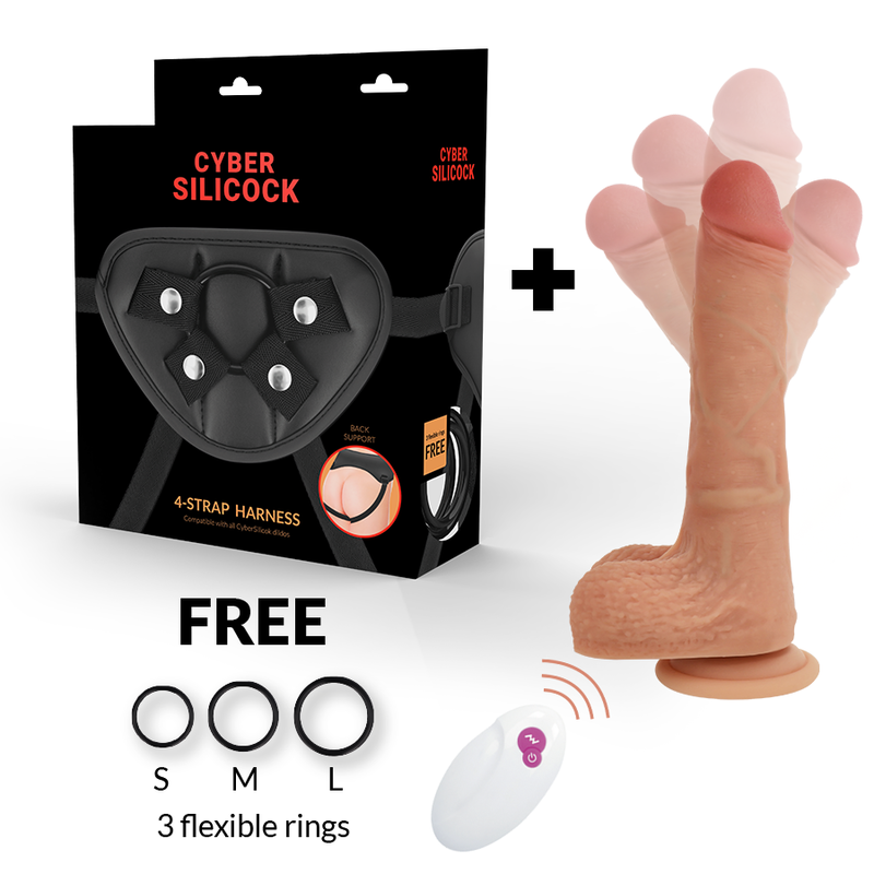 Cybersilicock Mr Rick strap-on con telecomando