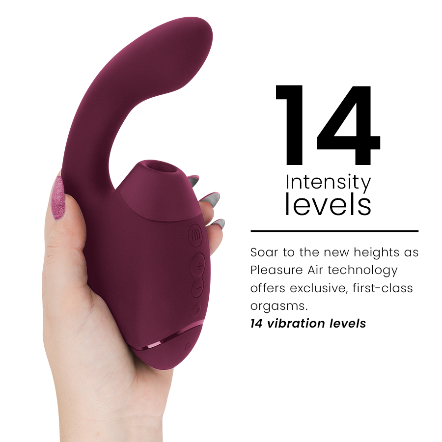 Womanizer Duo Next stimolatore clitoride rosa scuro 3D