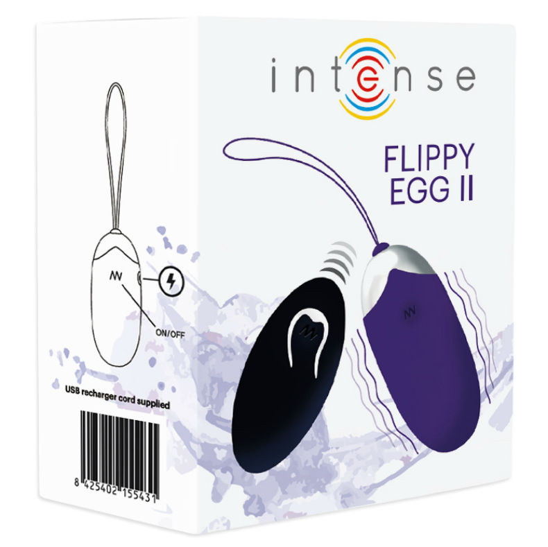 Intense Flippy II ovetto vibrante viola telecomando 10 m