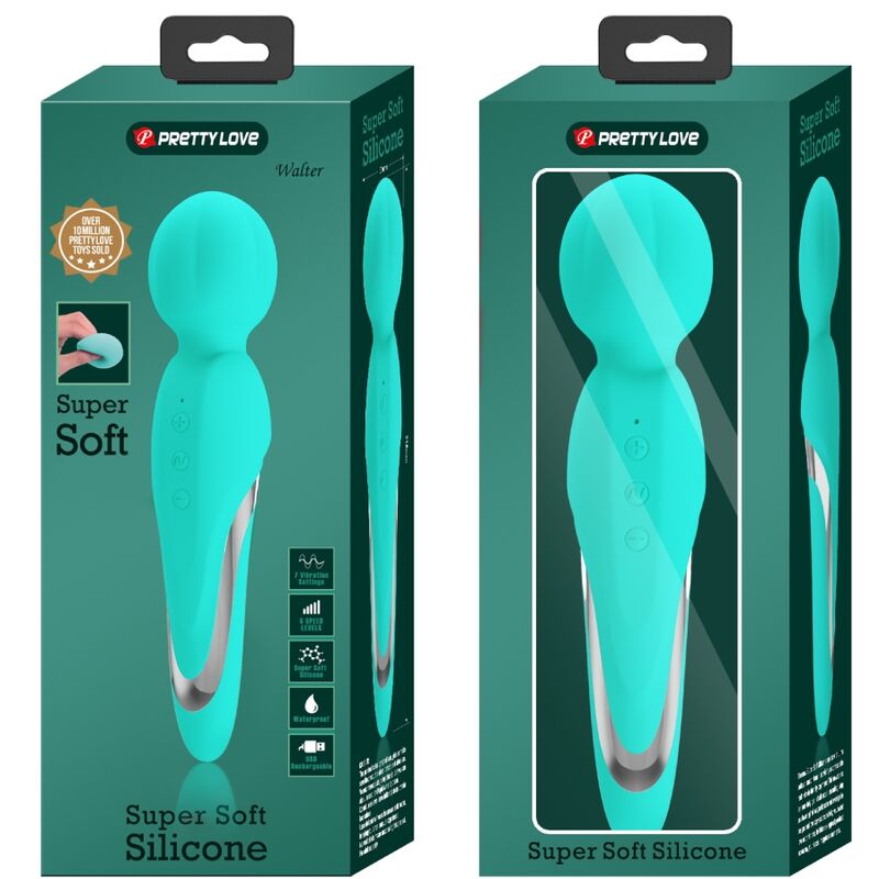 Pretty Love Walter vibratore verde acqua ricaricabile