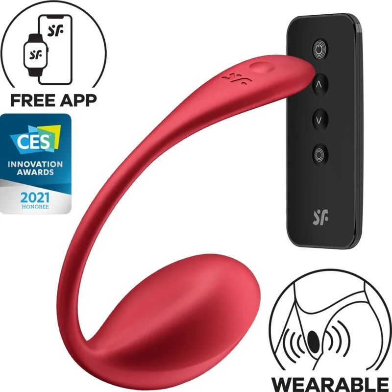 Satisfyer Shiny Petal vibratore punto G rosso indossabile
