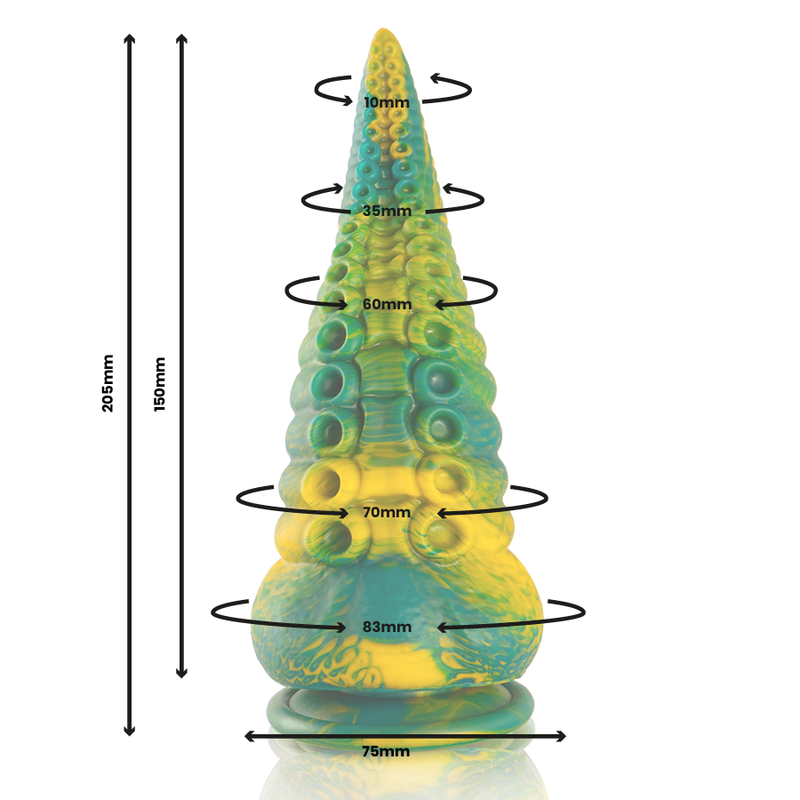 Epic Cybersilicock Cetus dildo tentacolo verde 530 g