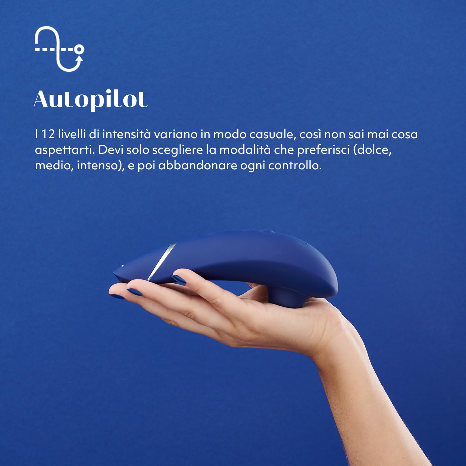 Womanizer Premium 1 stimolatore clitorideo blu 12 intensità