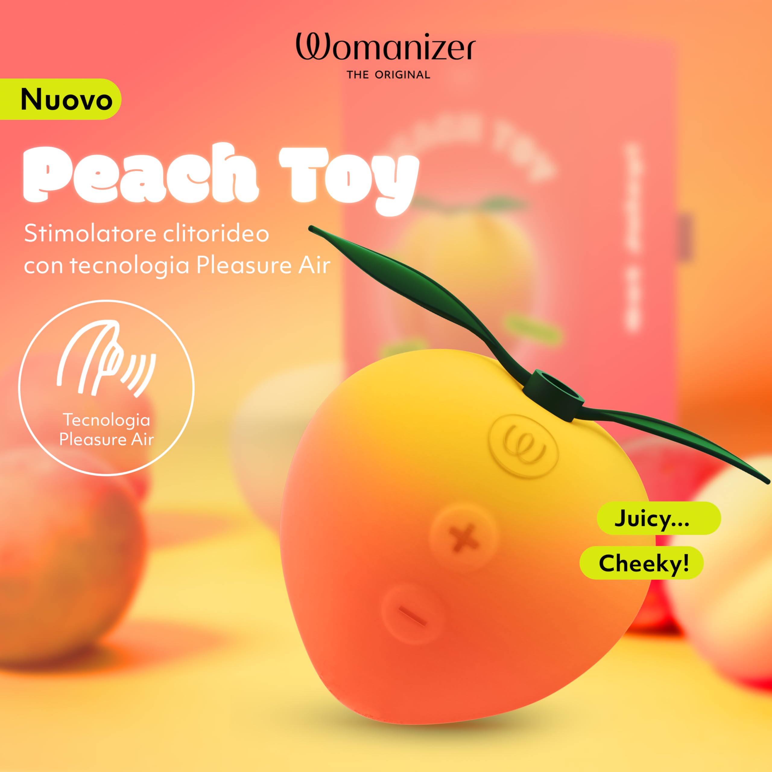 Womanizer Peach succhia clitoride 14 intensità impermeabile