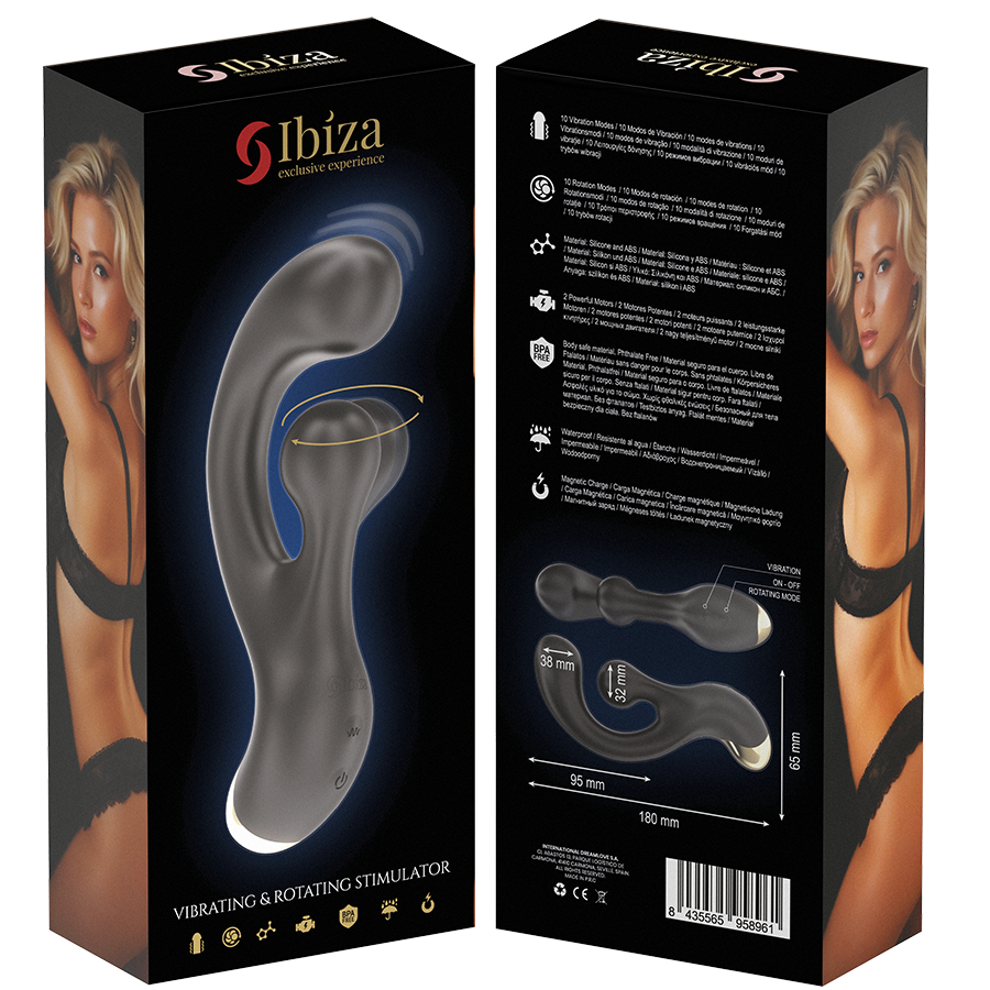 Frutille Ibiza stimolatore rotante punto G 95 mm