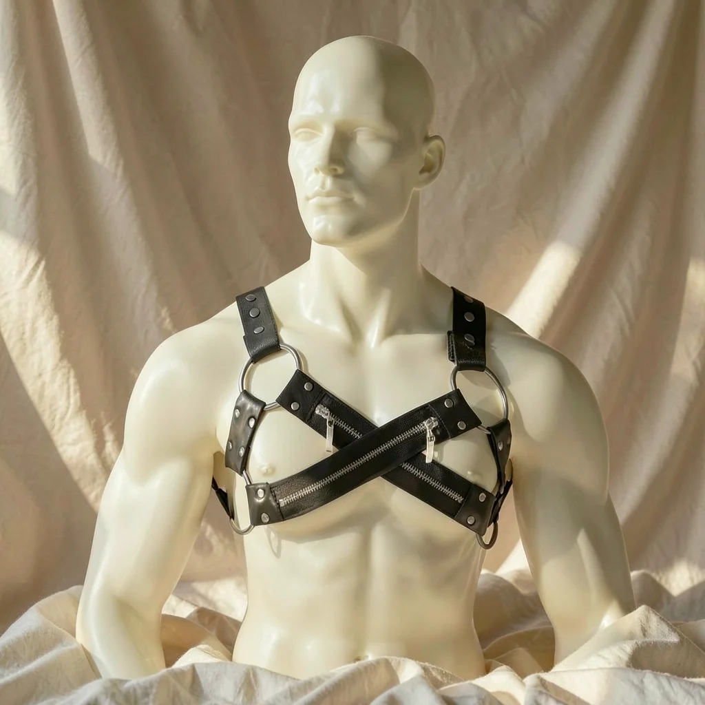 Fetish Submissive Bulldog imbracatura neoprene regolabile