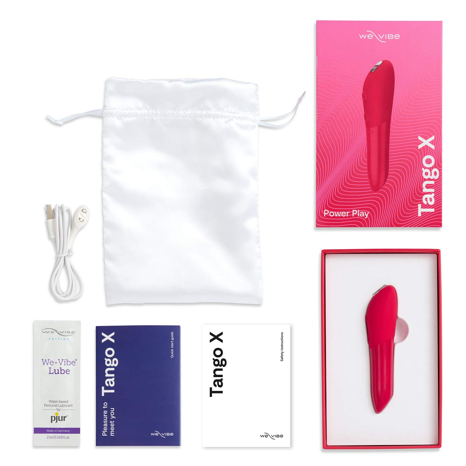 We-Vibe Tango X vibratore bullet cherry red silenzioso