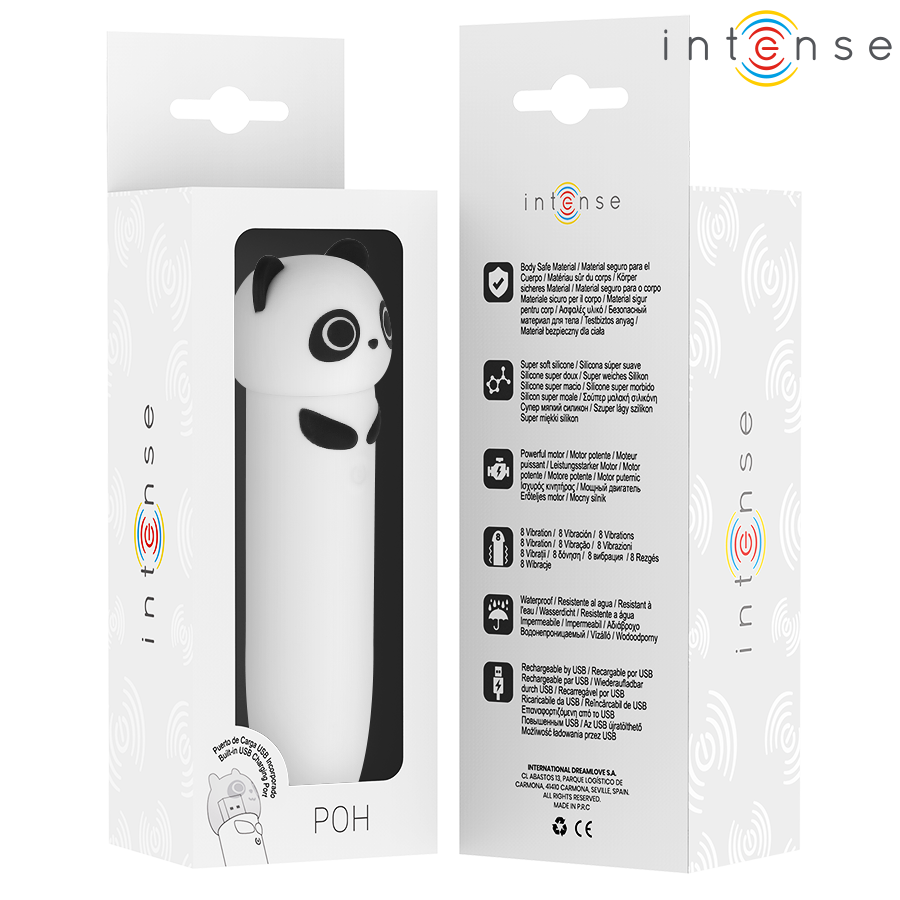 Intense Poh mini vibratore panda silicone 8 modalità