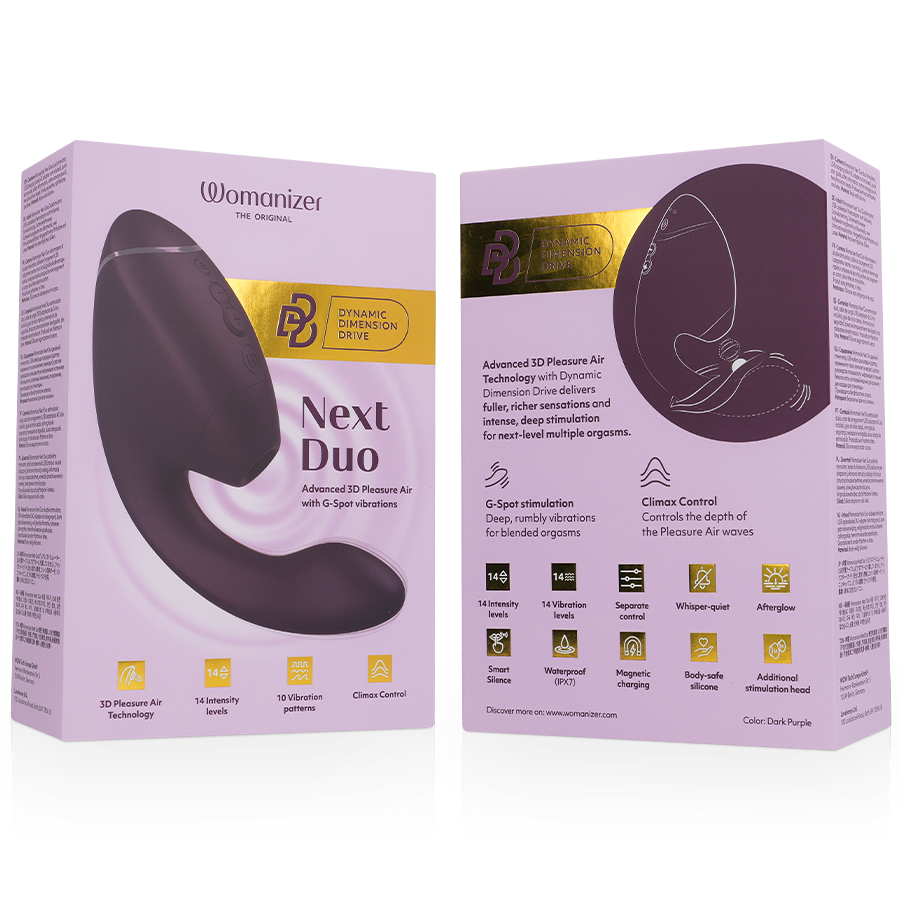 Womanizer Duo Next Viola Scuro stimolatore clitoride air