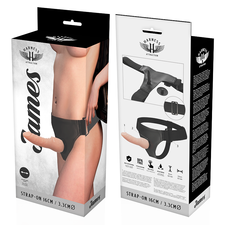 Attraction Harness James strap-on 16 cm regolabile