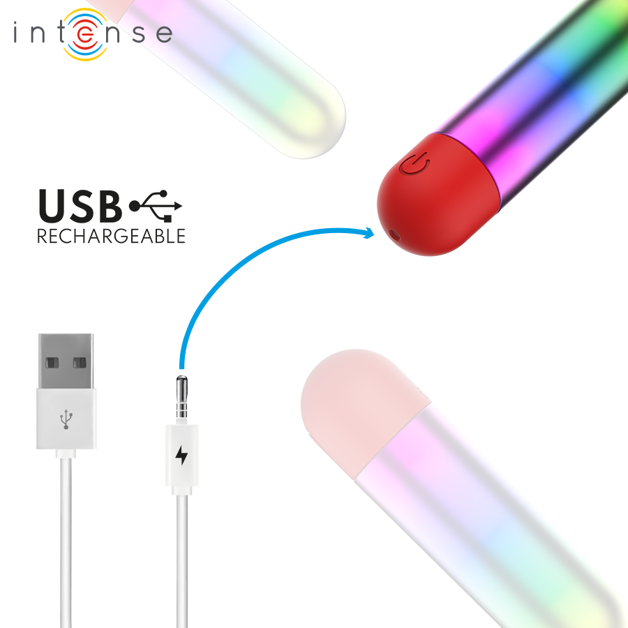 Intense Debbie mini vibratore clitorideo arcobaleno 10 programmi
