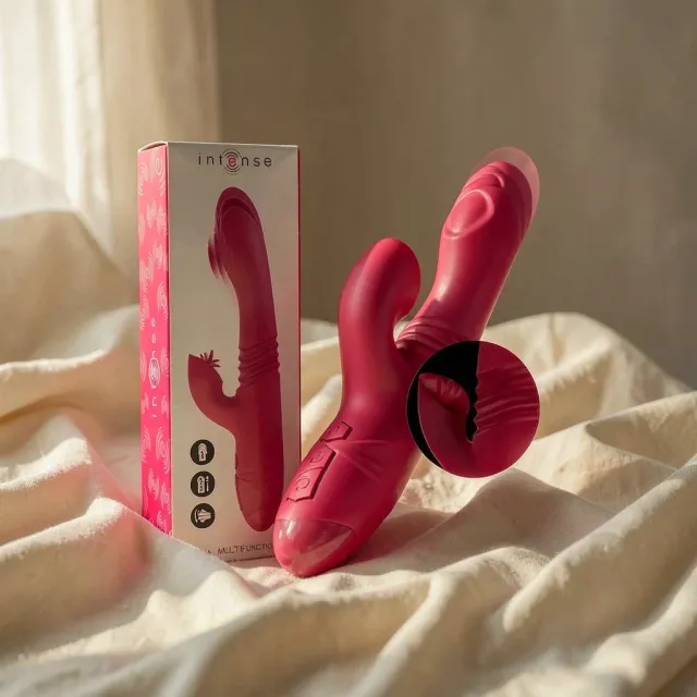 Intense Dua vibratore rabbit 3 motori rosso