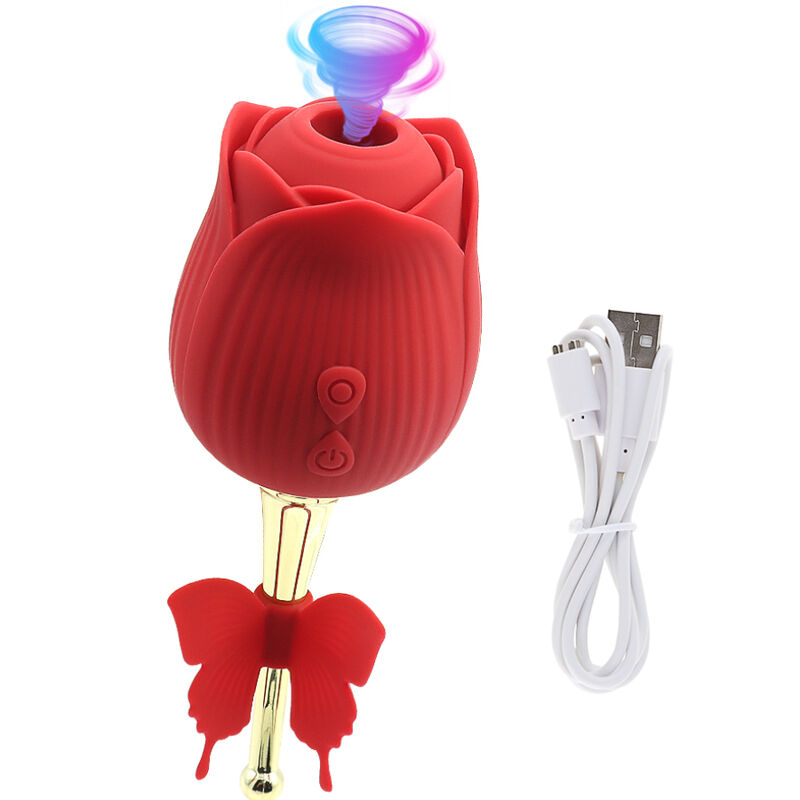 Armony Butterfly Flower stimolatore clitorideo rosso 10 modi