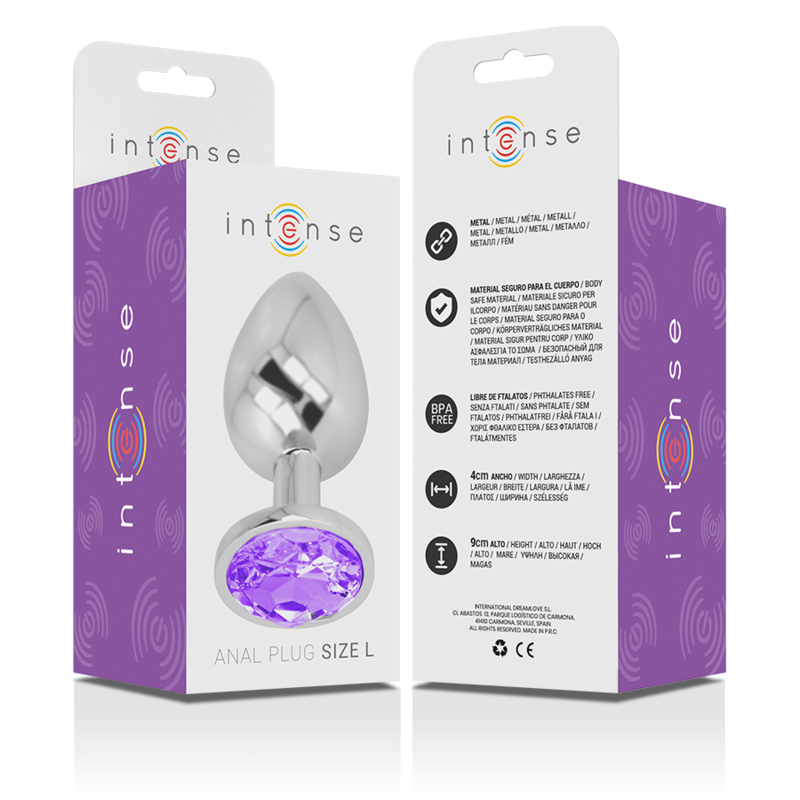 Intense Plug Gioiello Viola L plug anale metallo 9 cm