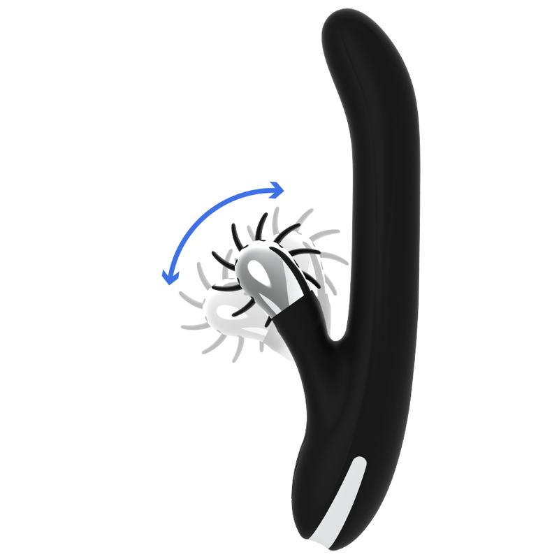 Black&Silver Storm vibratore rabbit rotante punto G clitoride