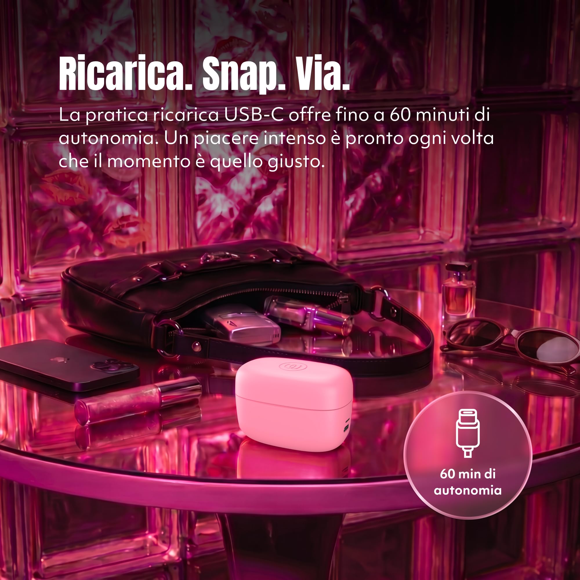 Womanizer Snap Stimolatore Clitorideo 6 Intensità Custodia