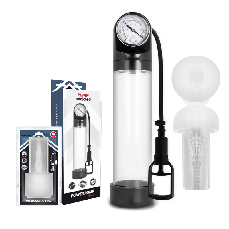 Pump Addicted RX9 Trasparente pompa pene 30 cm impermeabile