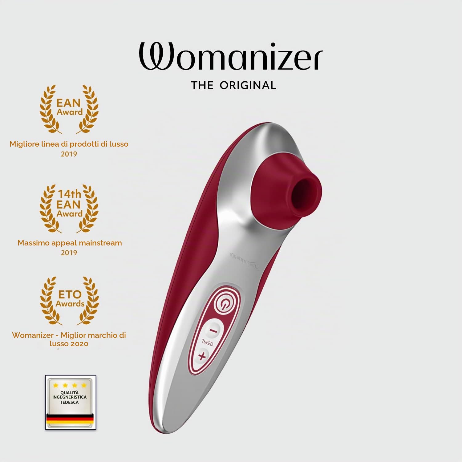 Womanizer Pro40 stimolatore clitorideo Pleasure Air rosso