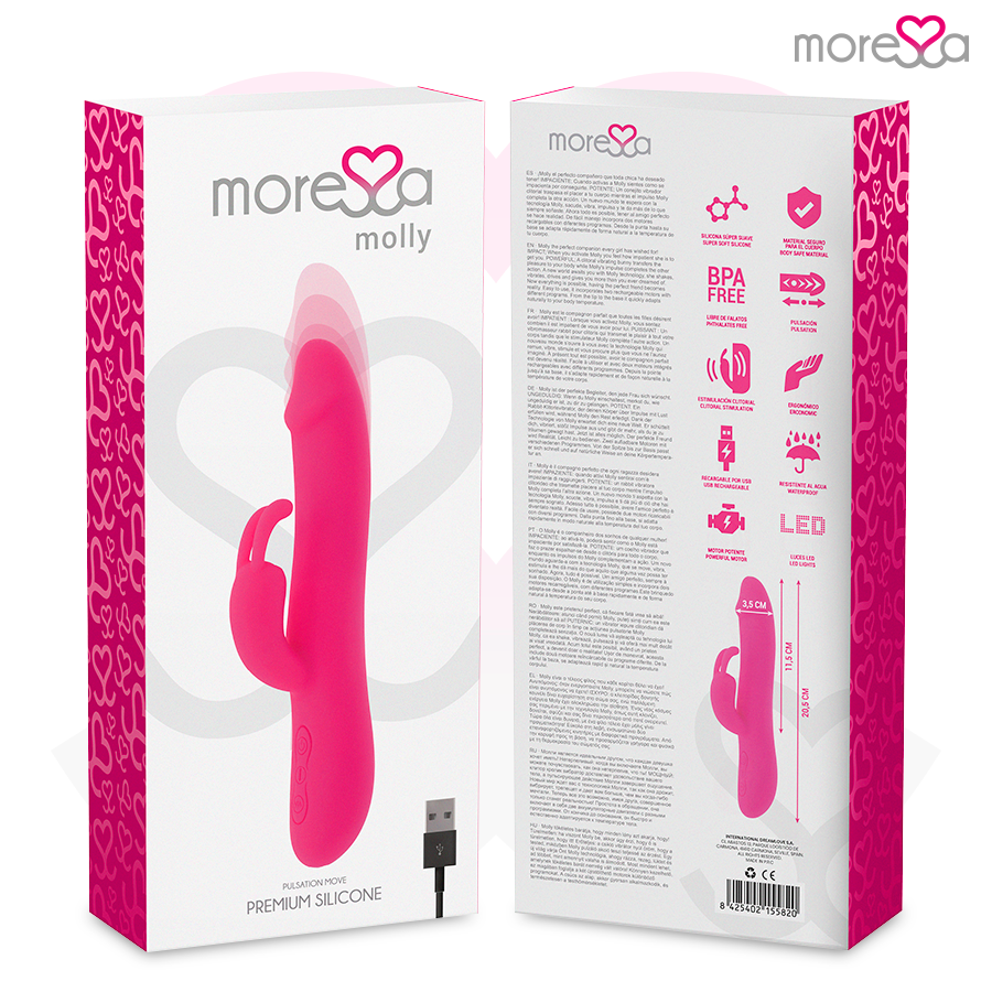 Moressa Molly vibratore clitorideo doppio motore 205 mm