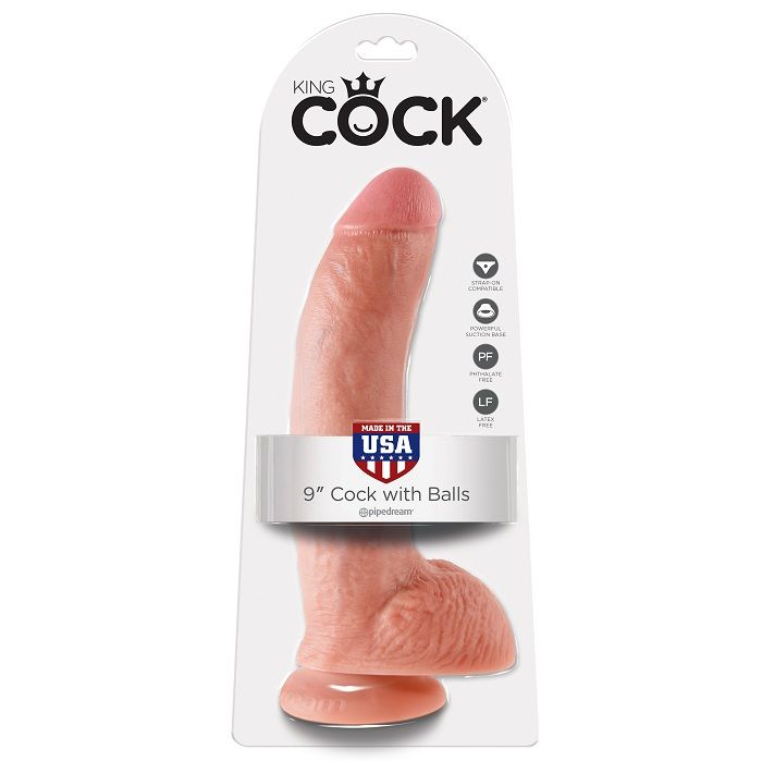 Pipedream King Cock 22,9 cm dildo flesh con sfere realistico