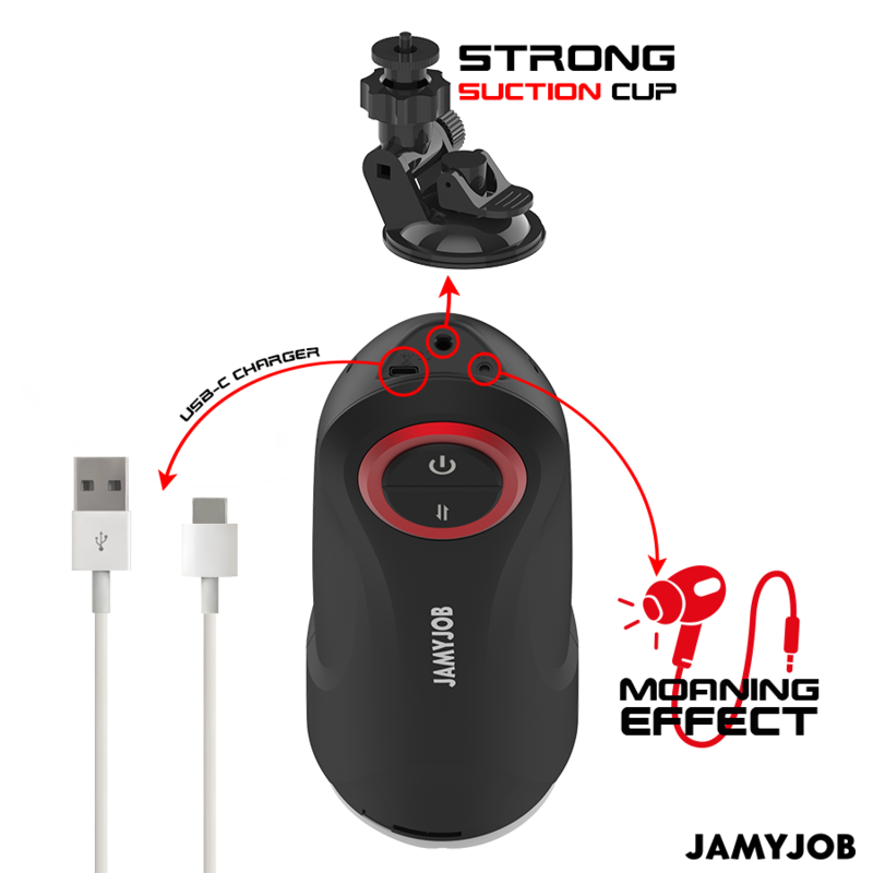 Jamyjob Gravity masturbatore aspirante silicone 5 modalità