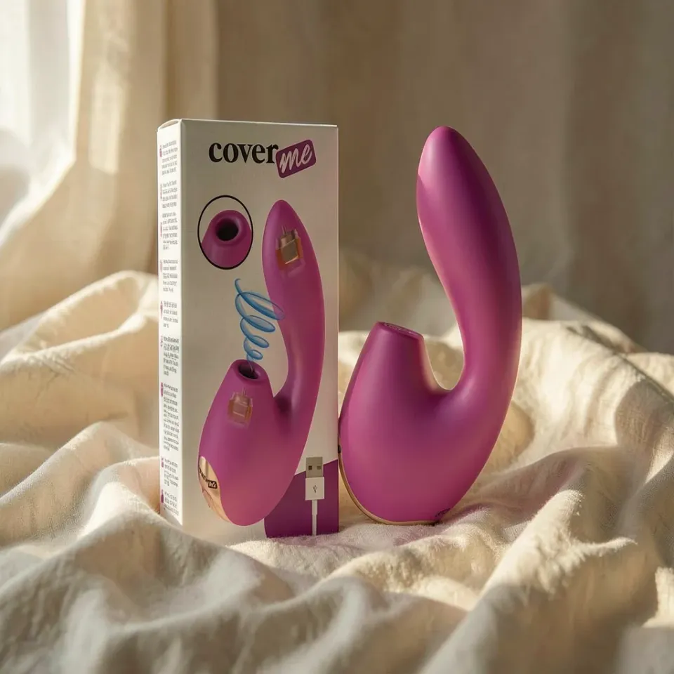 Coverme Doppio Piacere vibratore succhiaclitoride silicone