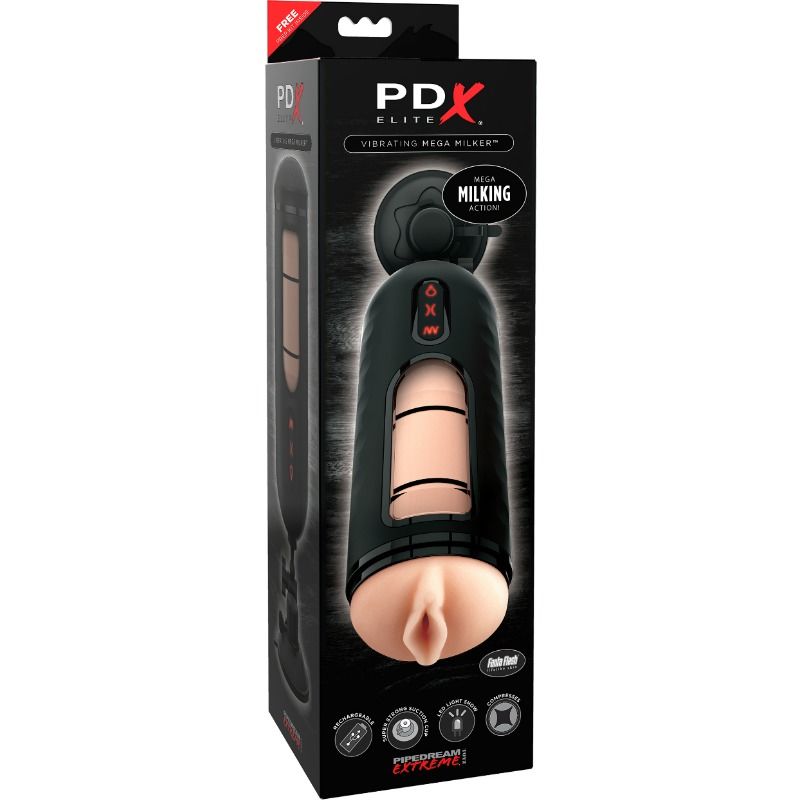 PDX Elite Mega Milker masturbatore vibrante a compressione