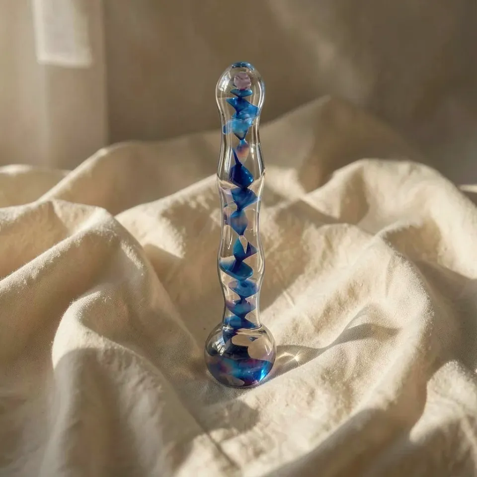 Icicles N. 8 dildo in vetro 17,8 cm diametro crescente