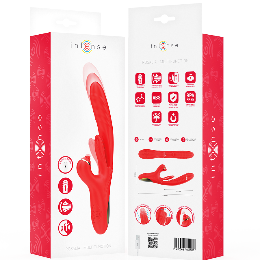 Frutille Intense Rosalia vibratore triplo rosso