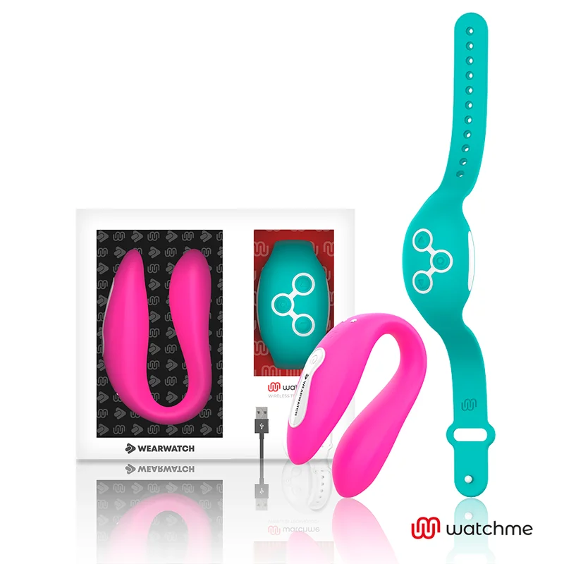 Wearwatch Dual vibratore di coppia orologio fucsia 2 motori