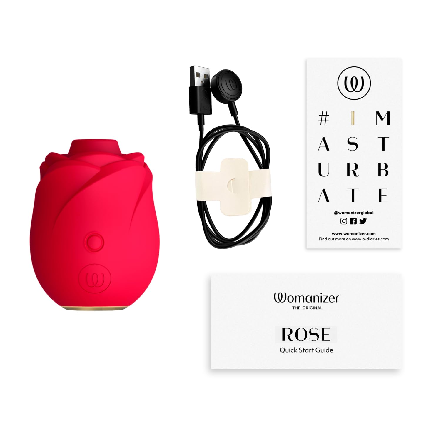 Womanizer Rose succhia clitoride rosso ricaricabile