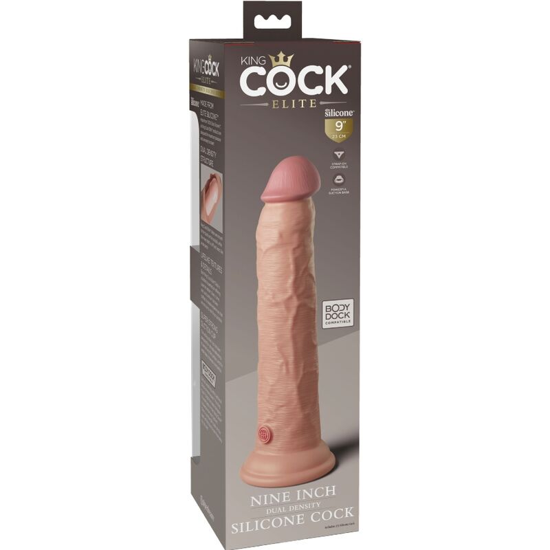 Pipedream King Cock Elite 23 cm dildo silicone naturale