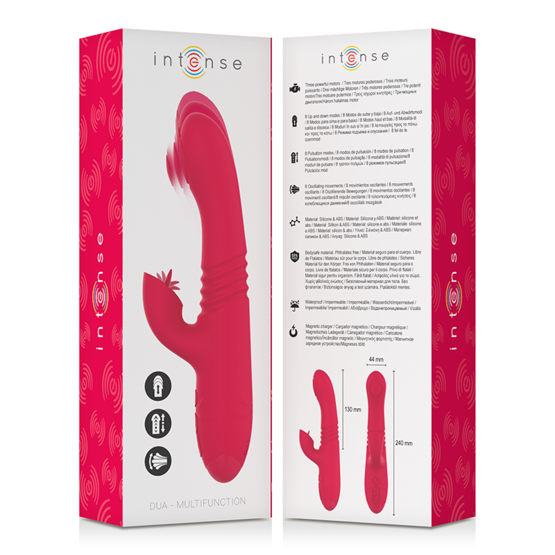 Intense Dua vibratore rabbit 3 motori rosso