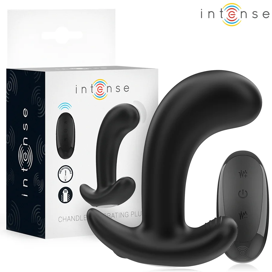 Intense Chandler plug vibrante nero telecomando 9 cm