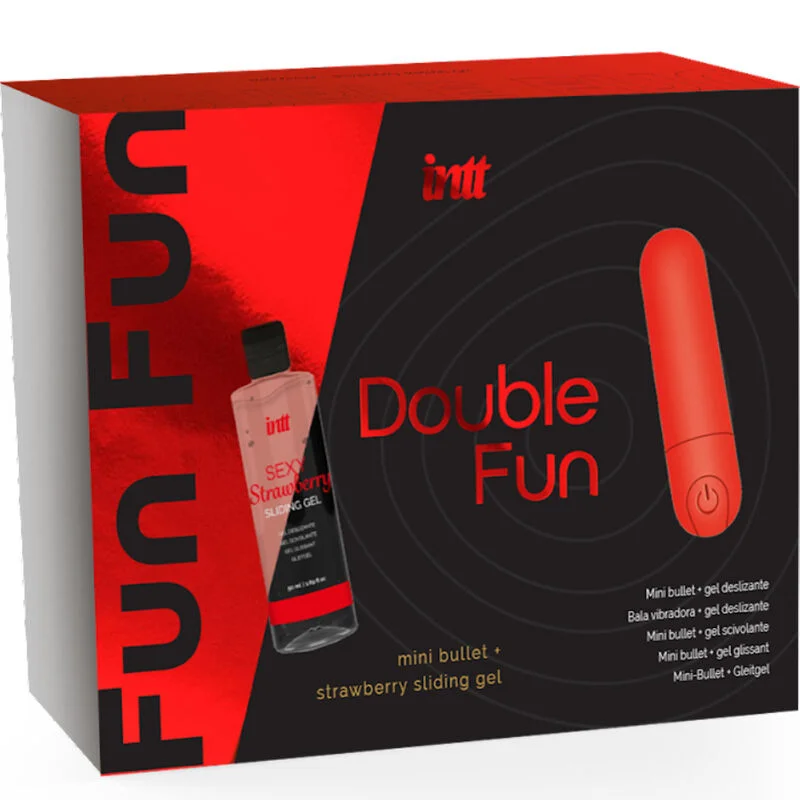 INTT Double Fun Kit bullet + lubrificante fragola 50 ml