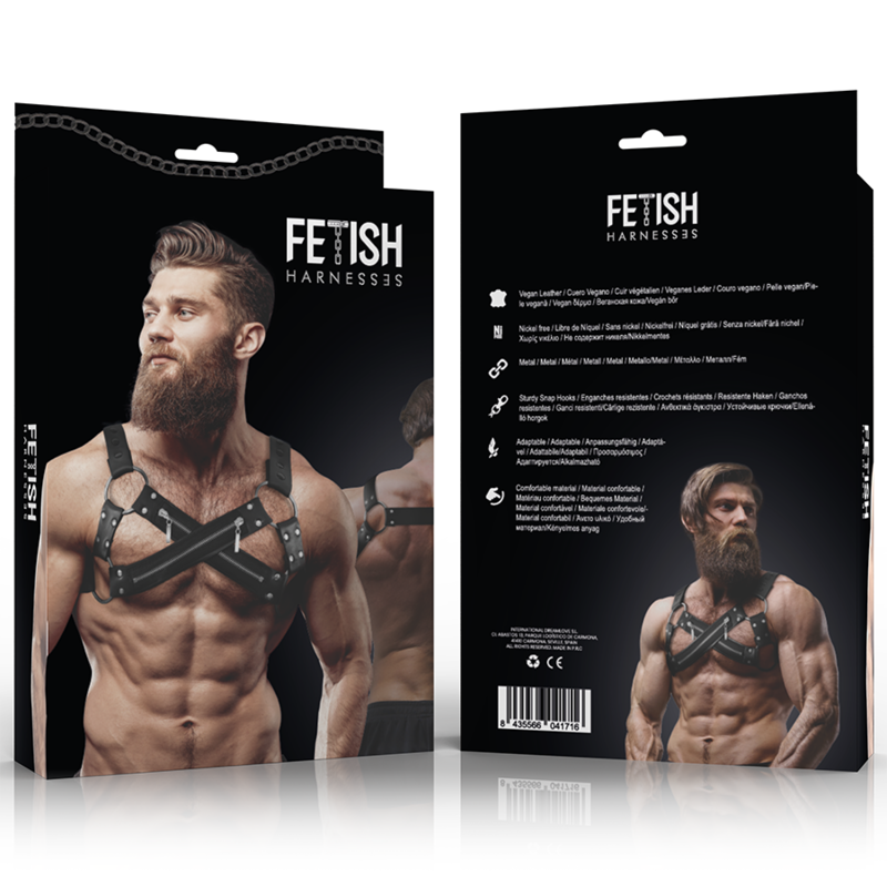 Fetish Submissive Bulldog imbracatura neoprene regolabile