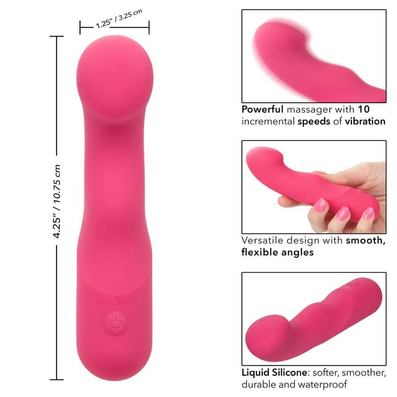 CalExotics Pixies Curvy vibratore rosa ricaricabile