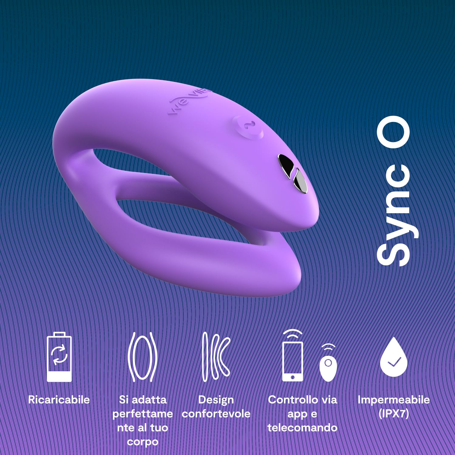 We-Vibe Sync O vibratore di coppia viola con app