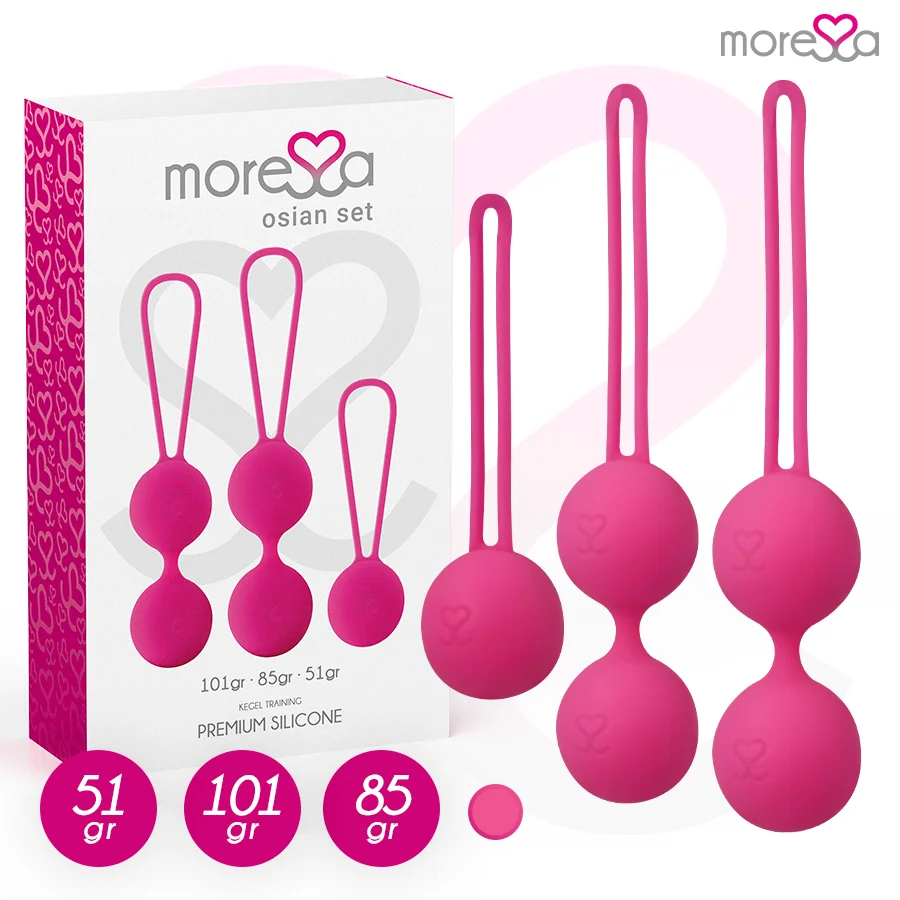 Moressa Osian Set palline vaginali rosa 3 pezzi