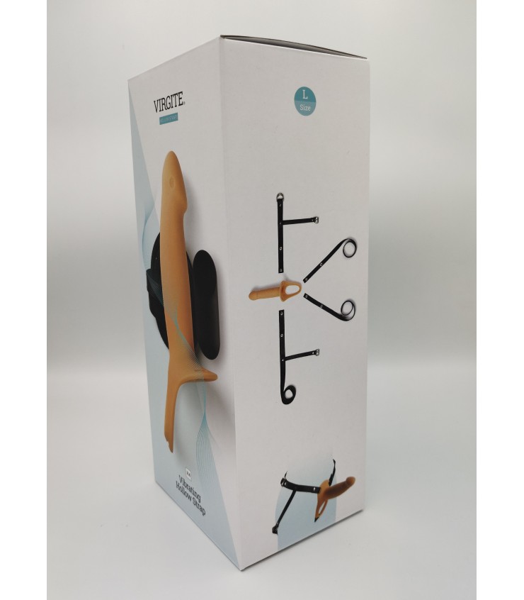 Love Hit by Virgite H4 strap-on cavo vibrante taglia L silicone