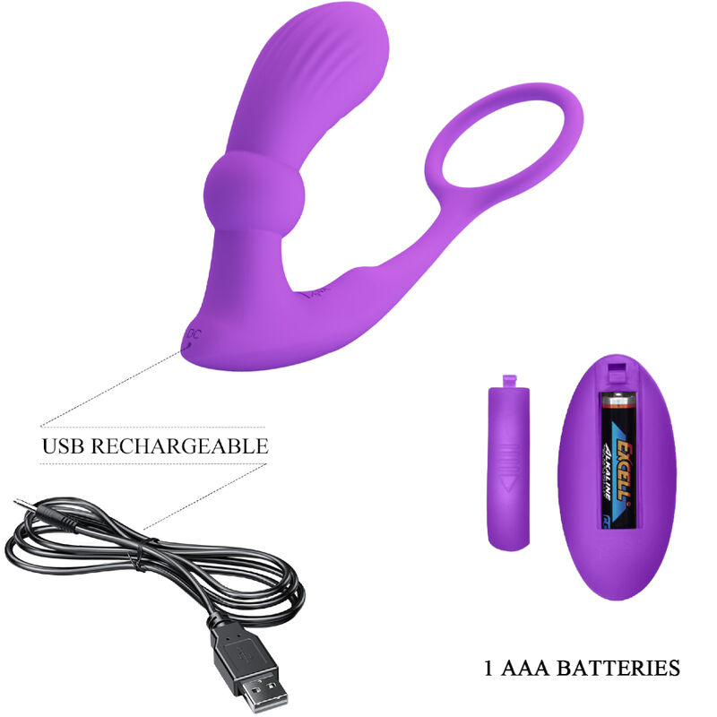 Pretty Love Warren plug anale vibrante con anello telecomando