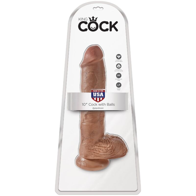 King Cock con Sfere dildo realistico 19,8 cm caramel