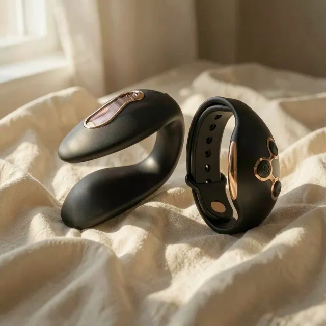 Anne's Desire AD Dual vibratore di coppia oro 7 modalità