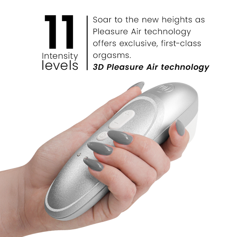 Womanizer Pro stimolatore clitorideo grigio argento 11 intensità