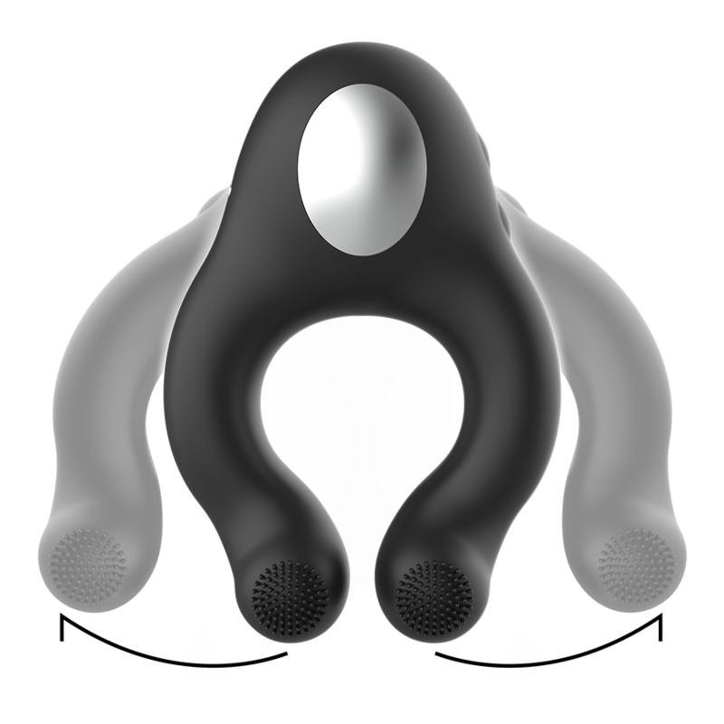 Black&Silver Licking Ring anello vibrante coppia 10 modi