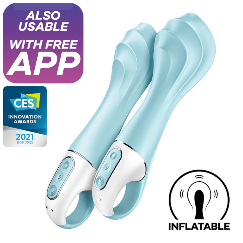 Satisfyer Air Pump Vibrator 5+ Gonfiabile punto G blu
