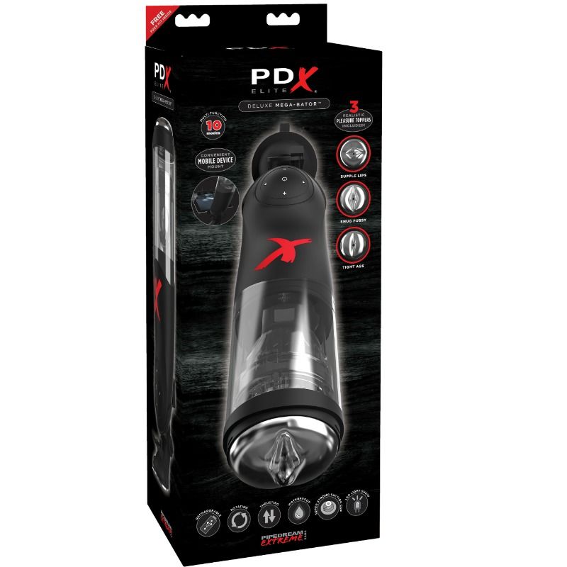 PDX Elite Mega-Bator Deluxe masturbatore rotazione e spinta