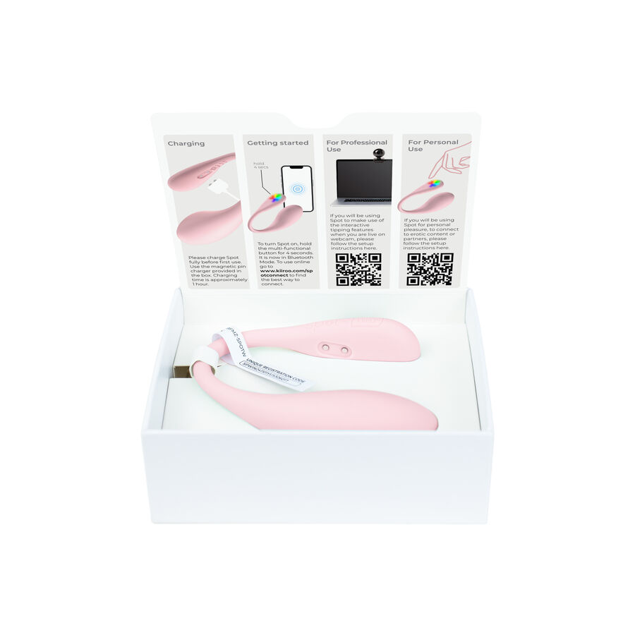 Kiiroo Spot Kiss Me vibratore coppia rosa forma a U