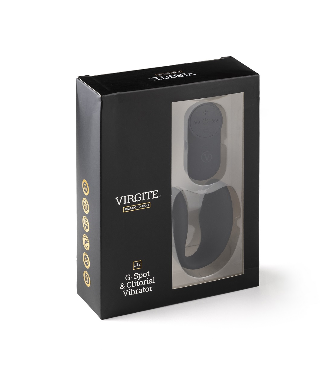 Love Hit by Virgite E12 Essentials vibratore coppia nero telecomando