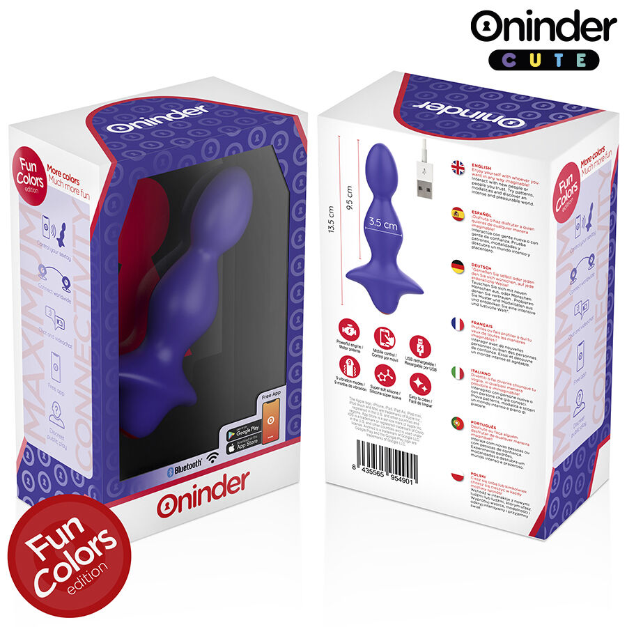 ONINDER CUTE Love Butt plug anale vibrante con app